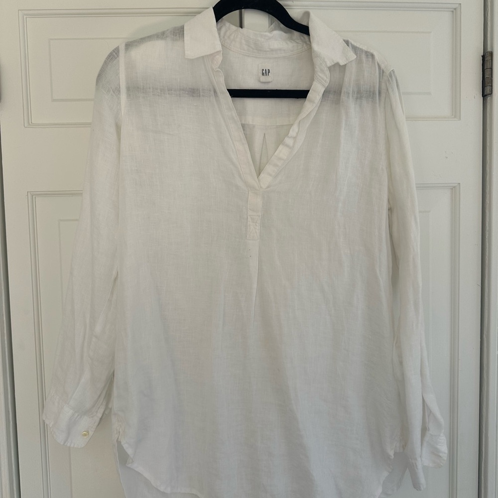 GAP white oversized linen shirt